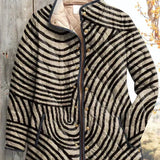 Ortrud™ | Steppjacke im Streifen-Wirbel