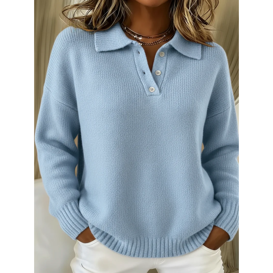 Marina | Weicher Polo-Pullover