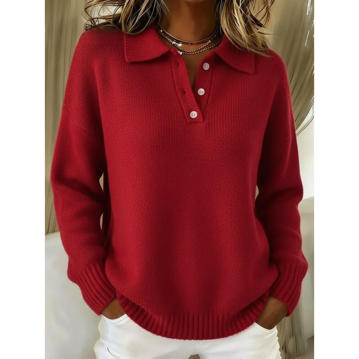 Marina | Weicher Polo-Pullover