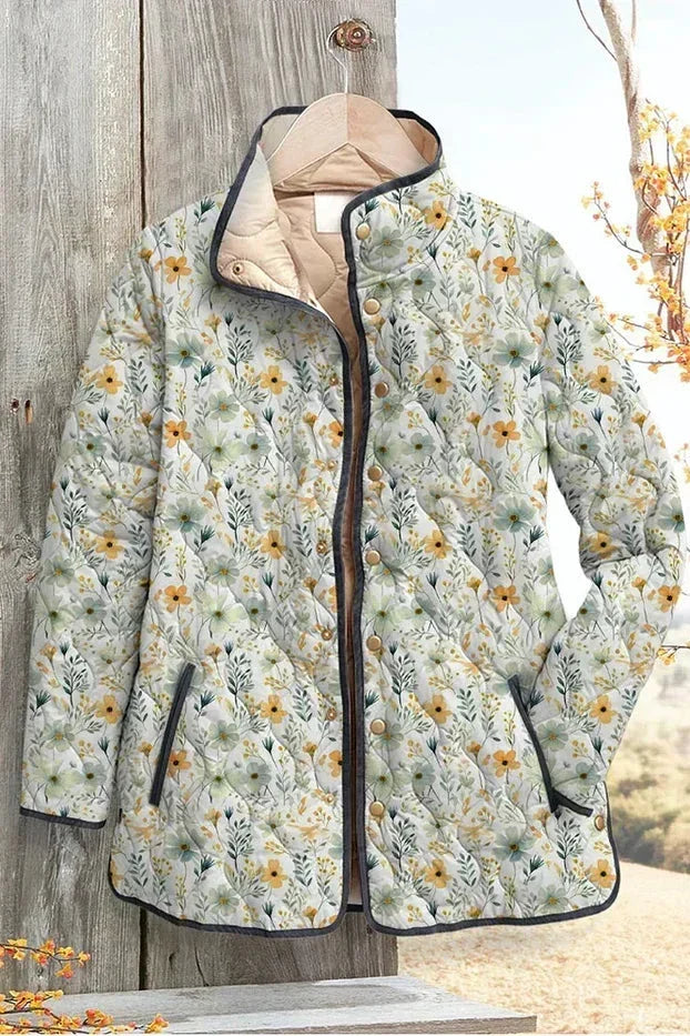 Waltraud™ | Steppjacke mit Streublümchen