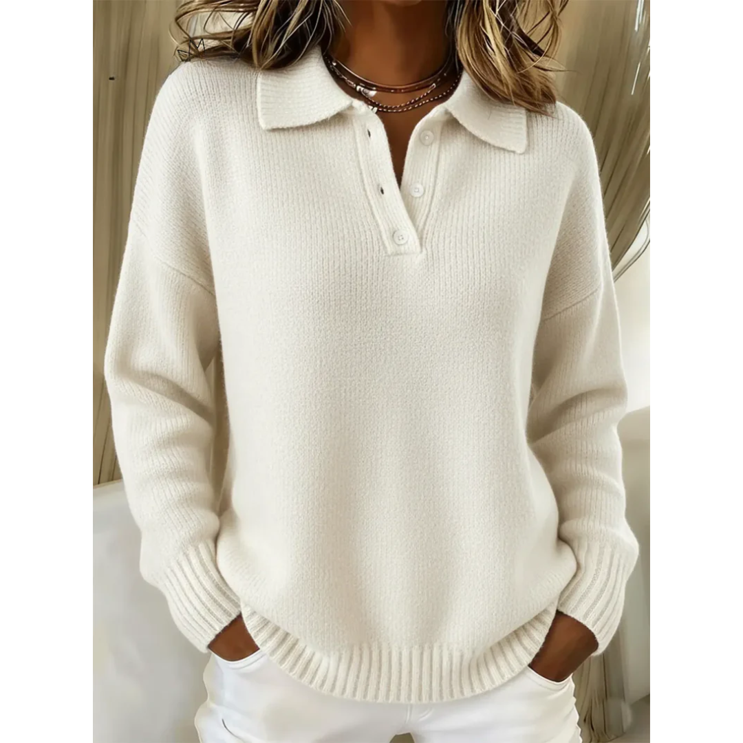 Marina | Weicher Polo-Pullover