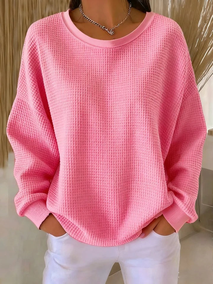 Nuria | Klassischer Waffelstrick-Pullover