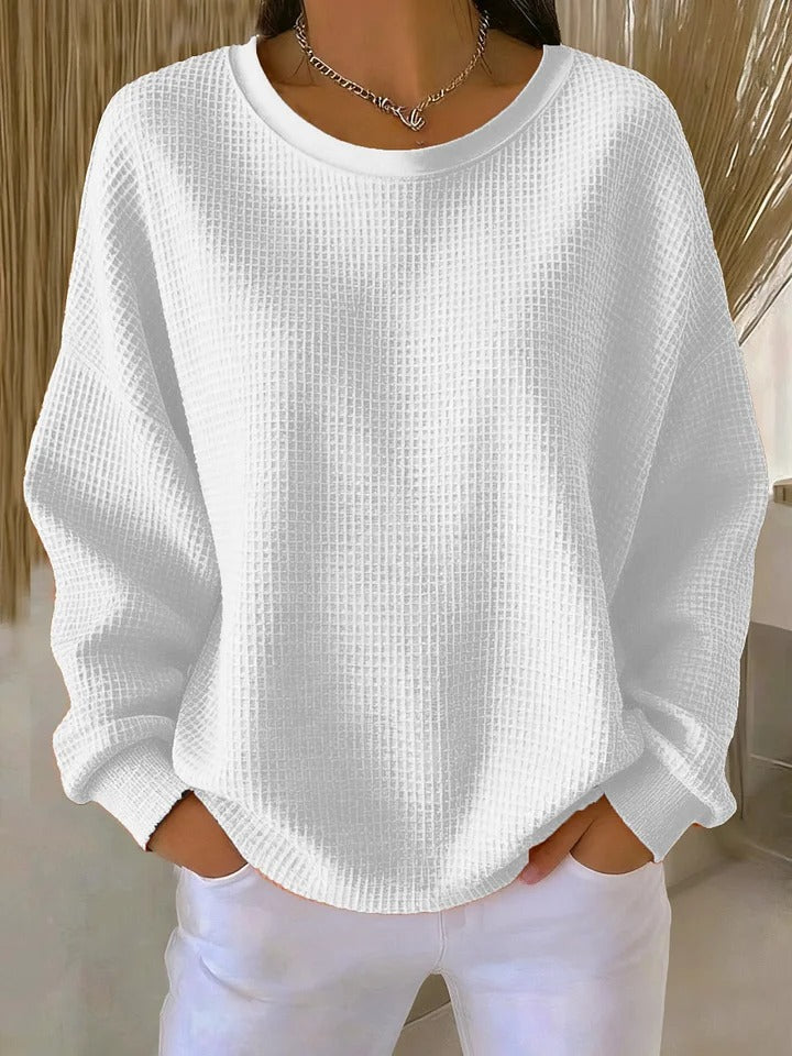Nuria | Klassischer Waffelstrick-Pullover