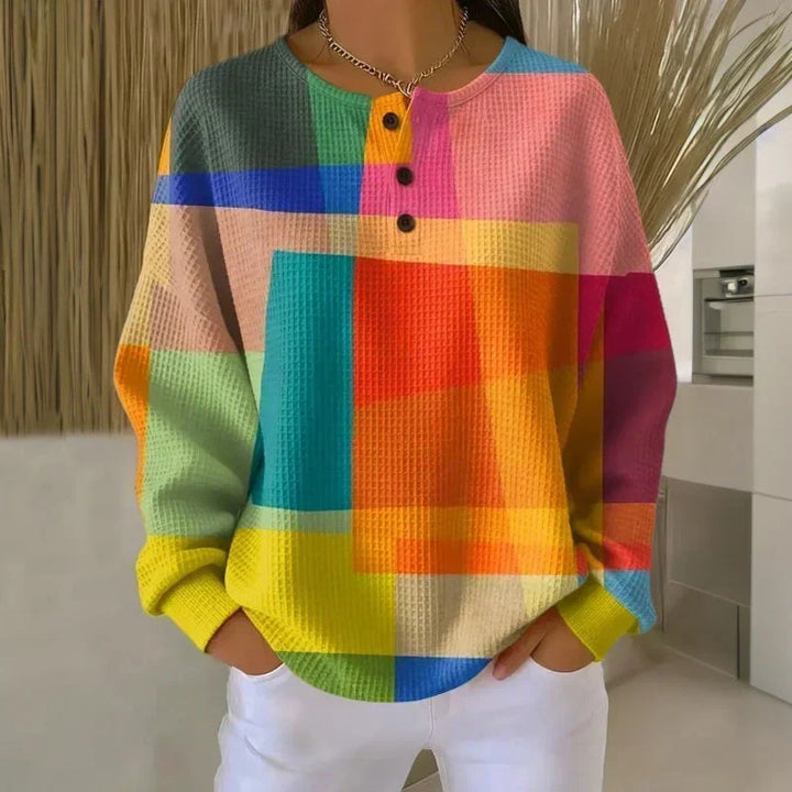 Consuelo | Zweilagiger Waffelstrick-Pullover