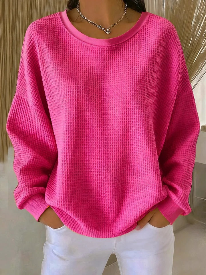 Nuria | Klassischer Waffelstrick-Pullover