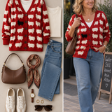 Bequemer, Knopf-Cardigan