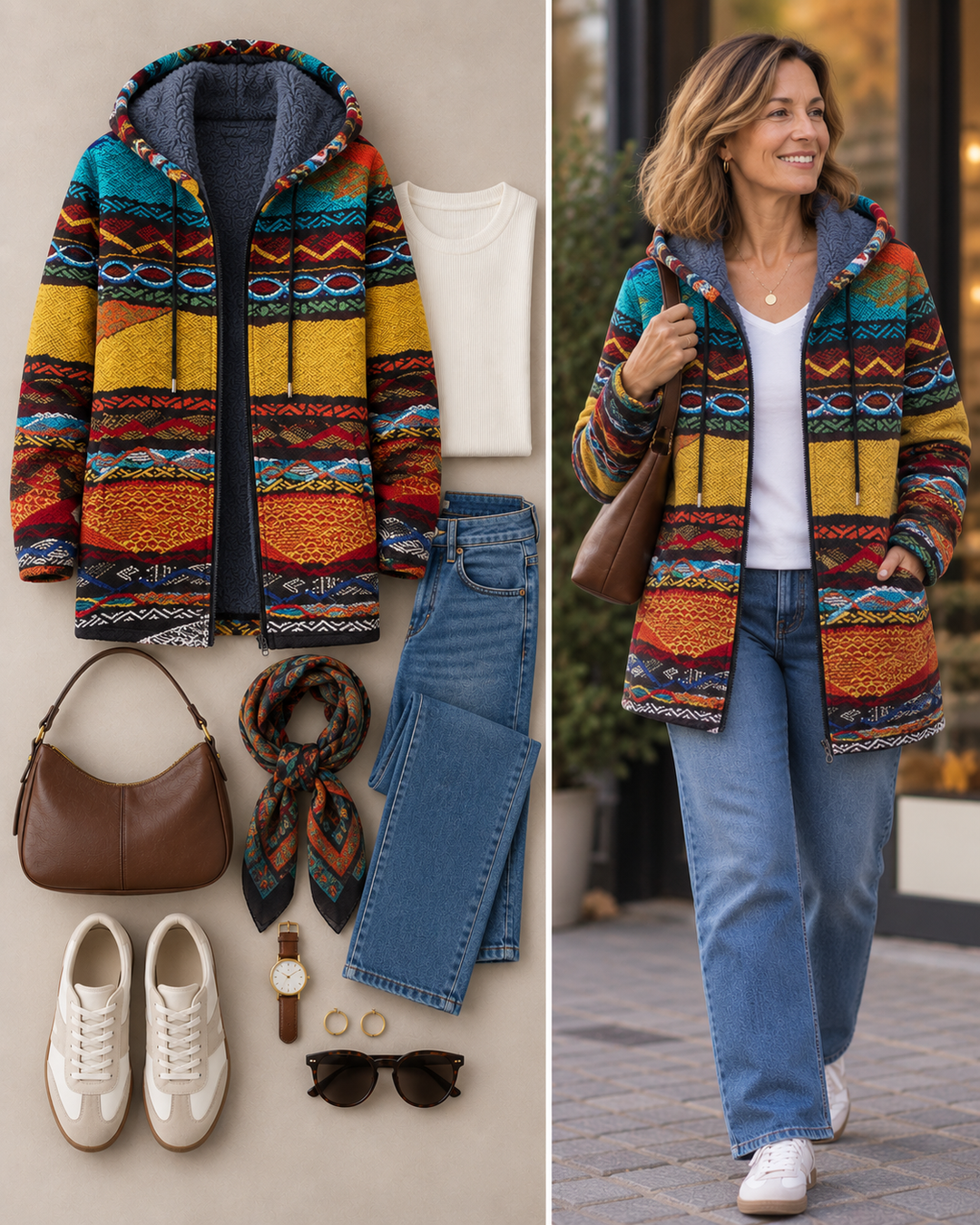Jutta™ | Kapuzenjacke in Sonnenfarben