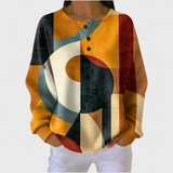 Kirsten™ | Pullover mit Formen in Gelb