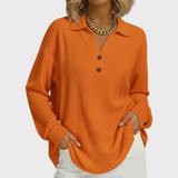 Emilie™ | Pullover in Orange mit Kragen