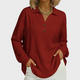 Emilie™ | Pullover in Orange mit Kragen