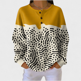 Dietlinde™ | Pullover mit Formen in Ocker