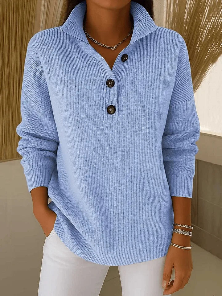 Amparo | Polo-Pullover mit V-Ausschnitt