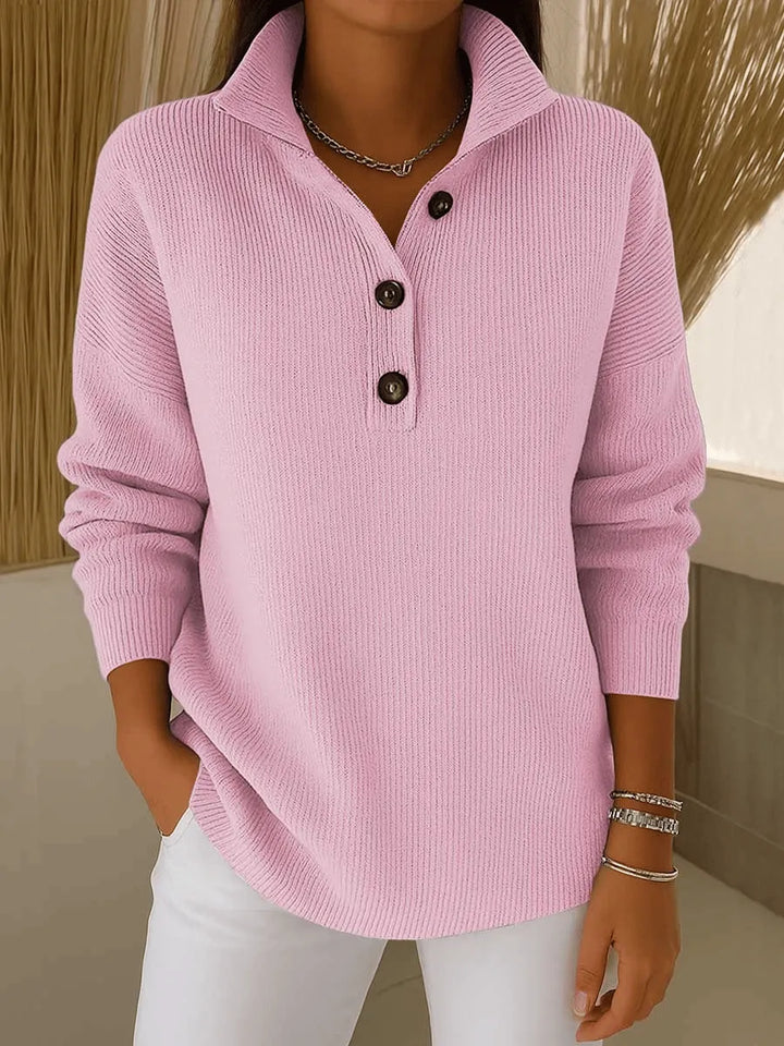 Amparo | Polo-Pullover mit V-Ausschnitt