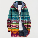 Inge™ | Kapuzenjacke im Ethno-Muster