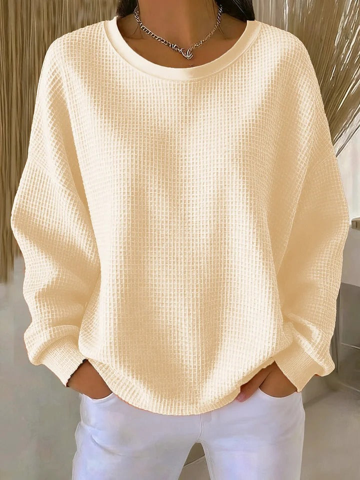 Nuria | Klassischer Waffelstrick-Pullover