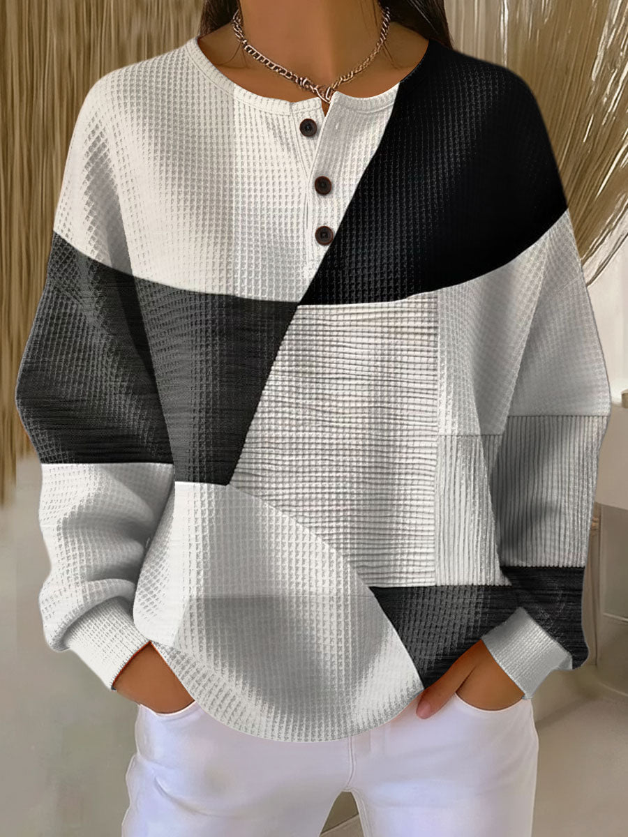 Consuelo | Zweilagiger Waffelstrick-Pullover