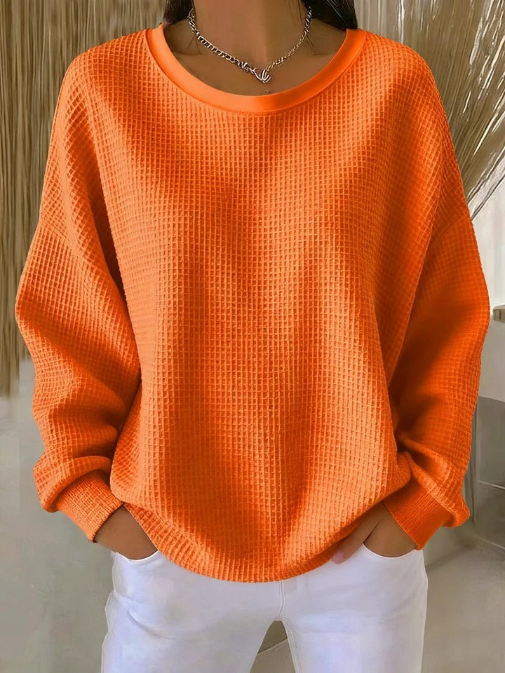 Nuria | Klassischer Waffelstrick-Pullover