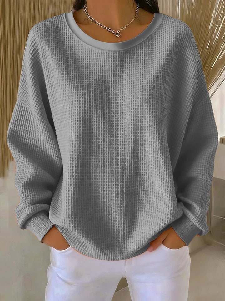 Nuria | Klassischer Waffelstrick-Pullover
