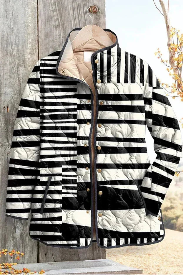 Ulla™ | Steppjacke im Streifenmix
