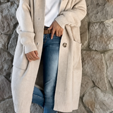 Simone | Lange Strickjacke mit Kapuze
