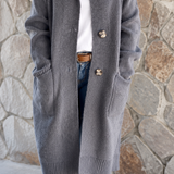 Simone | Lange Strickjacke mit Kapuze