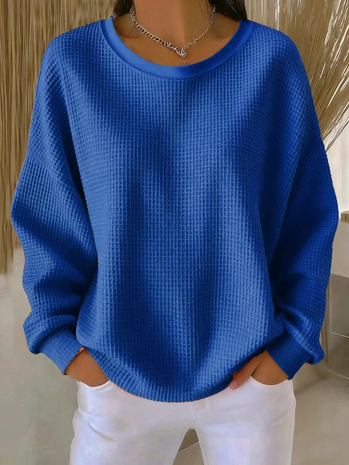 Nuria | Klassischer Waffelstrick-Pullover