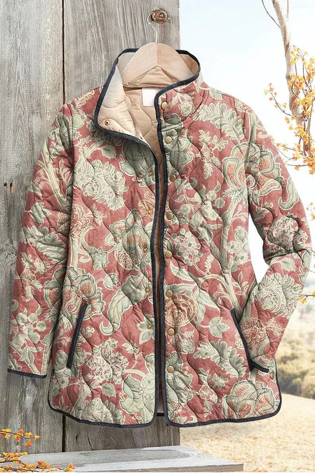 Annika™ | Steppjacke mit Ornamenten in Altrosa