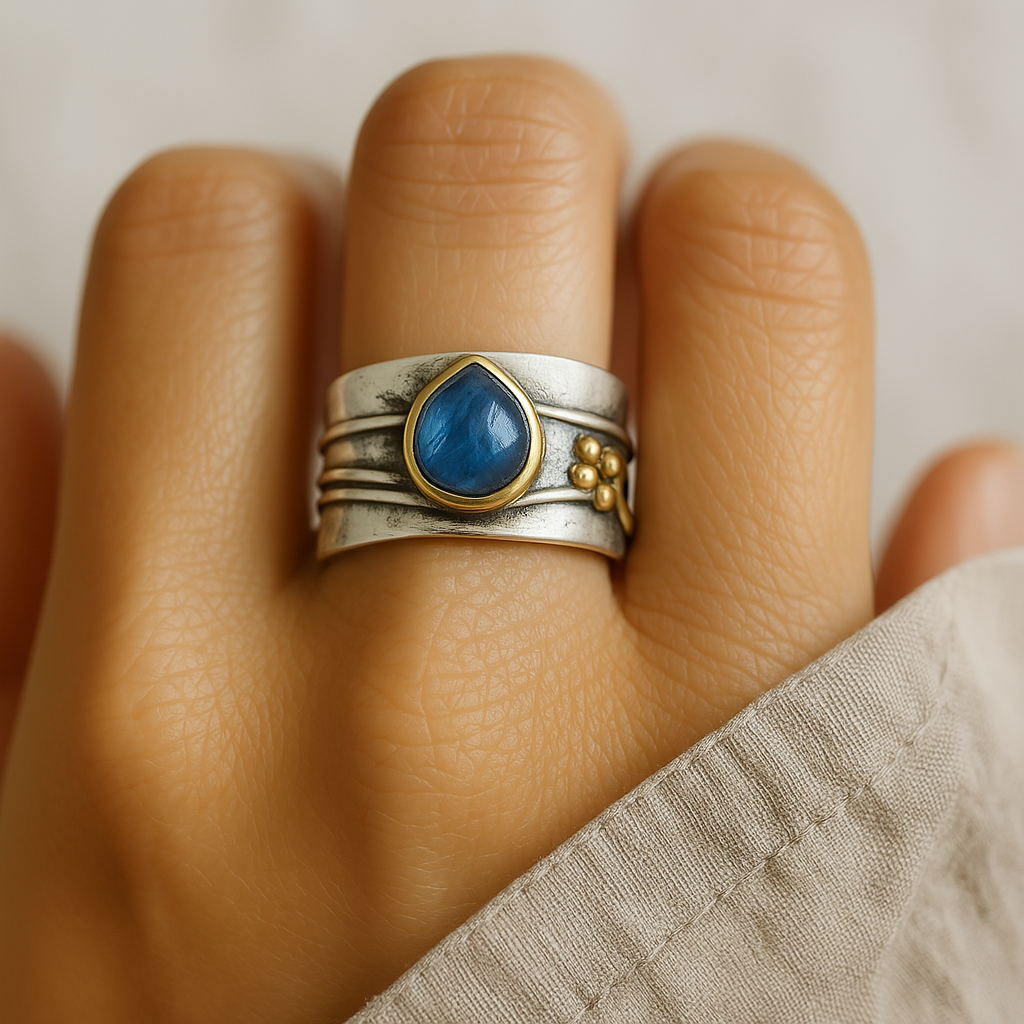 Konstanze | Ring mit blauem Stein