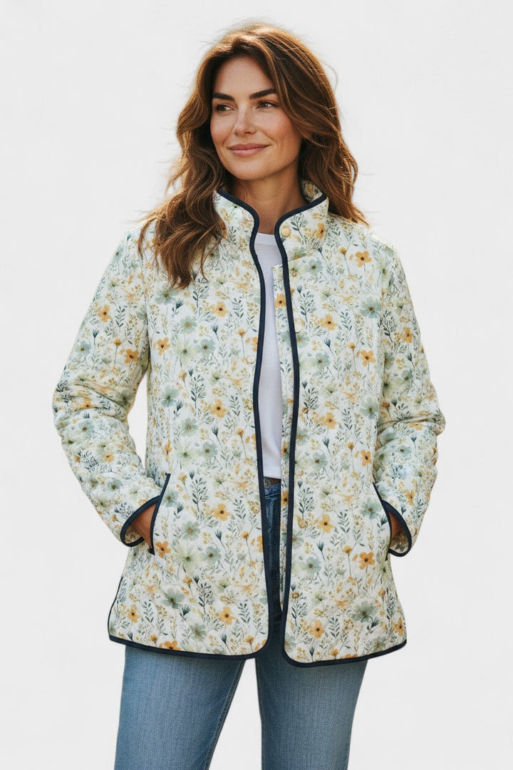 Waltraud™ | Steppjacke mit Streublümchen
