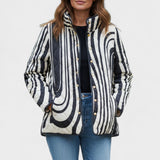 Hanne™ | Steppjacke im Zebra-Muster