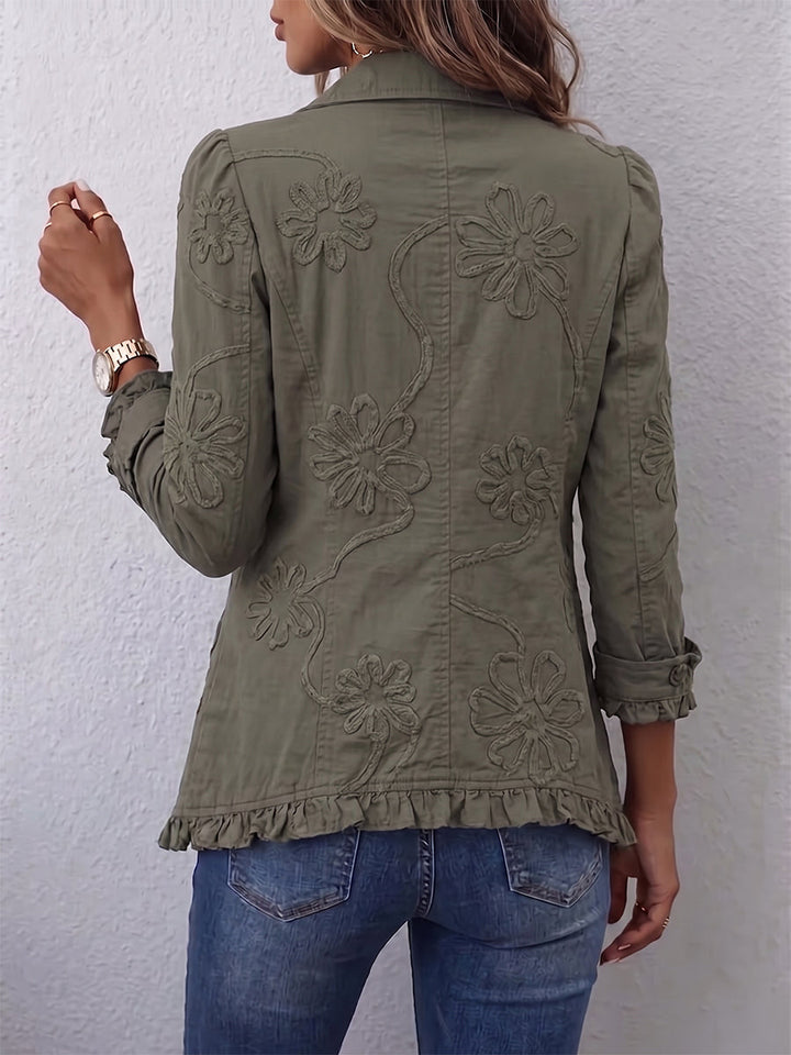 Angelika™ | Blazer mit Blütenstickerei