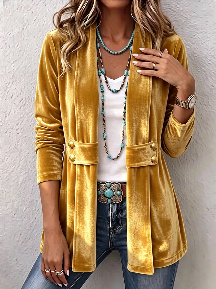Katrin™ | Offener Blazer mit Schimmer