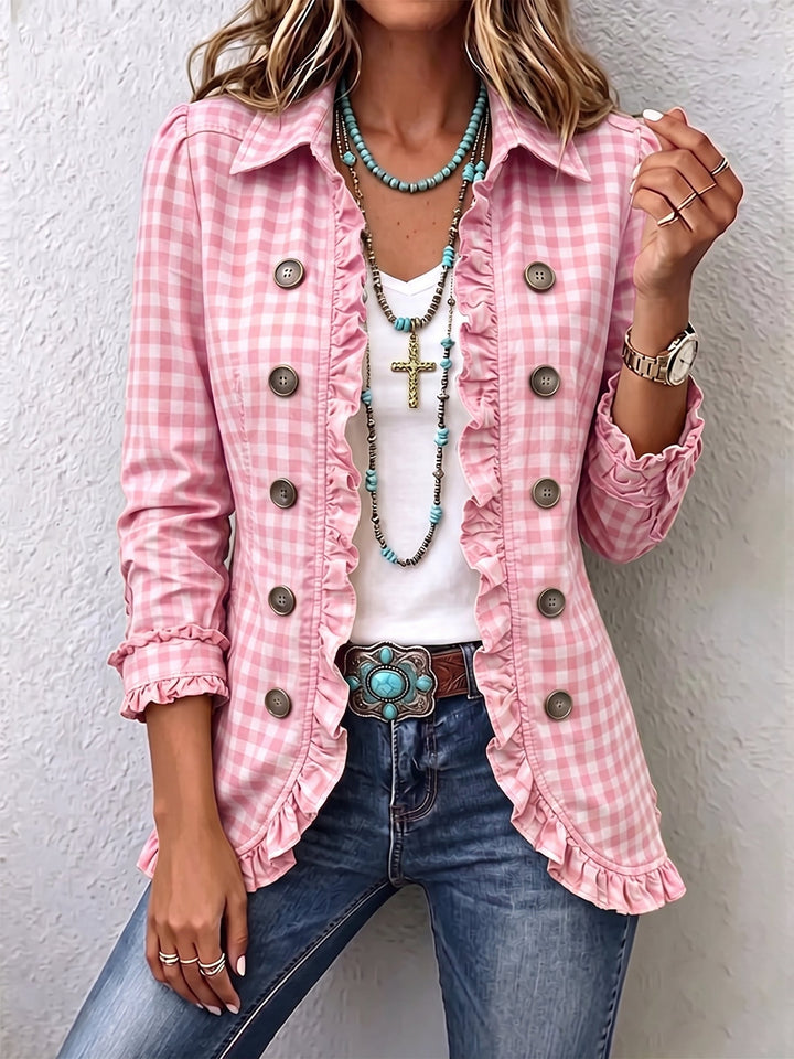 Elke™ | Blazer im Vichy-Karo
