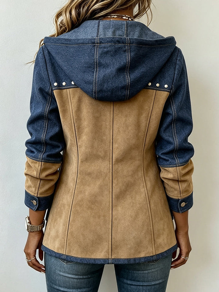 Beate™ | Kapuzenjacke im Patchwork-Look