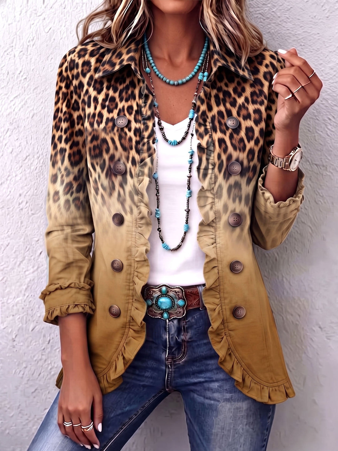 Barbara™ | Blazer im Leoparden-Verlauf