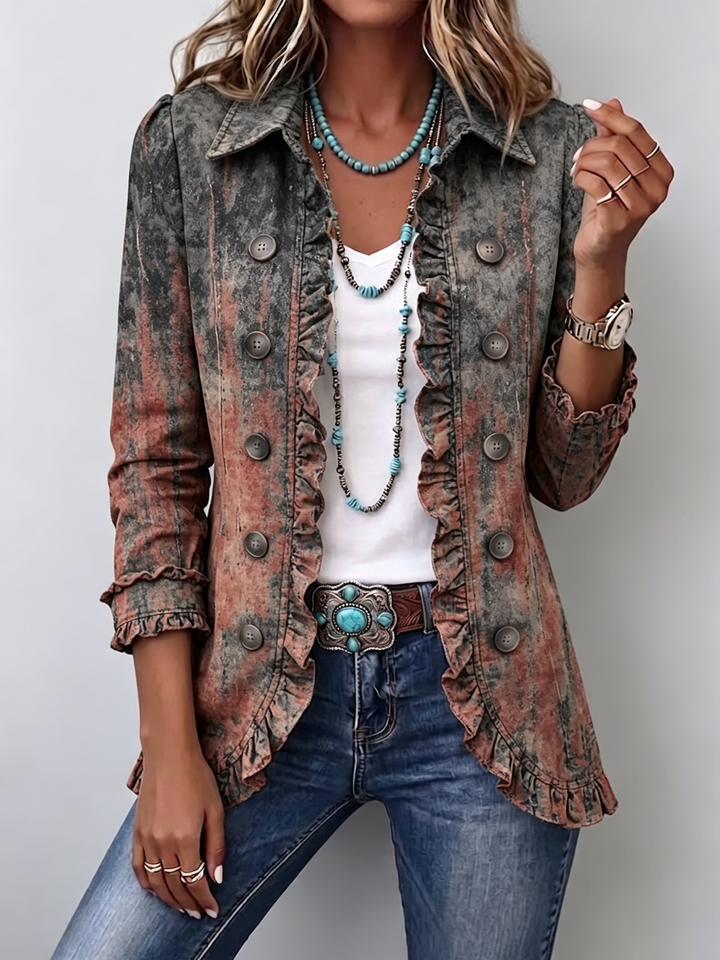 Marlene™ | Blazer im Used-Look mit Verlauf
